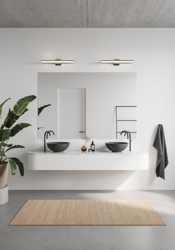 Kontrollera TINIA Nordlux LED-vägglampa i metall Svart