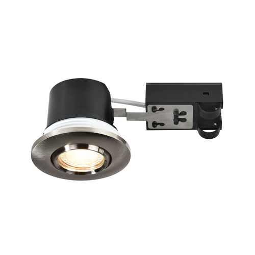 Kontrollera Nordlux UMBERTO infälld downlight GU10 IP44 nickel