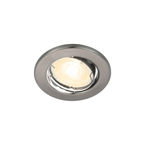 Kontrollera CANIS Nordlux GU10 50W Metall Borstat Nickel Inbyggd belysning