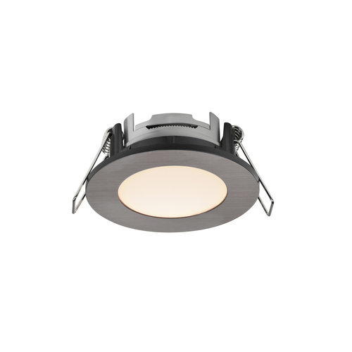 Kontrollera LEONIS Nordlux LED infälld armatur Plast Borstat nickel