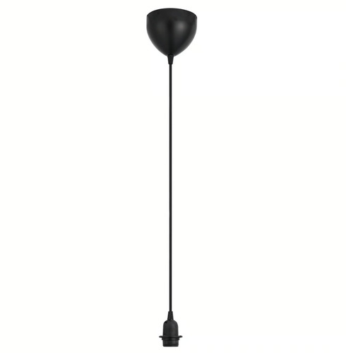 Kontrollera Nordlux Delux pendelupphängning svart E27 med 2 m textilkabel