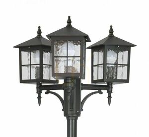 Utomhuslykta SU-MA Venice 3-arm svart patina isglas OGMWN 3 KW small 1