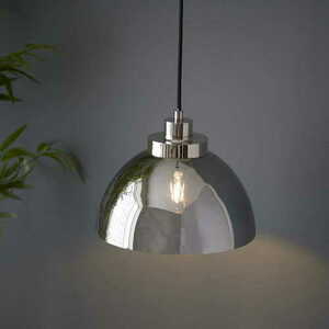 Pendellampa Endon Caspa 100046 nickel stål glas E27 small 3