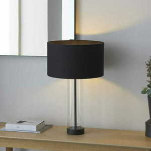 Bordslampa Endon Lessina svart tyg E27 57 cm 100440 small 2