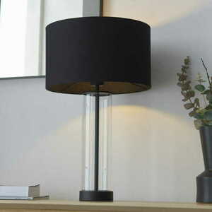 Bordslampa Endon Lessina svart tyg E27 57 cm 100440 small 3