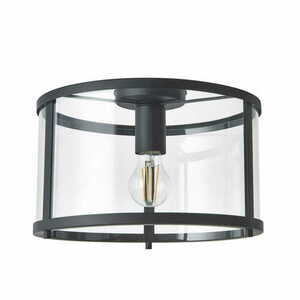 Taklampa Endon Hopton svart stål glas E27 Ø31 cm 101540 small 5