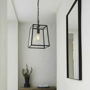 Pendellampa Endon Hurst svart glas E27 1 ljuskälla 101541 small 2