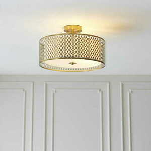 Taklampa Endon Cordero 101568 guld vit 3-ljus E27 43 cm small 2