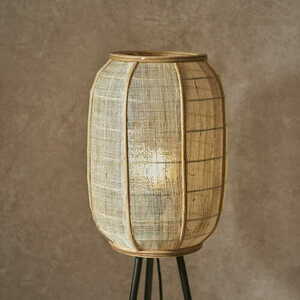 Golvlampa Endon Zaire svart beige stål tyg E27 132,5 cm 101687 small 5