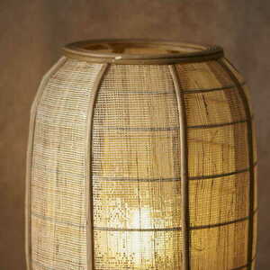 Golvlampa Endon Zaire svart beige stål tyg E27 132,5 cm 101687 small 6