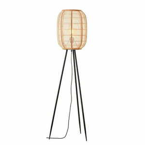 Golvlampa Endon Zaire svart beige stål tyg E27 132,5 cm 101687 small 0