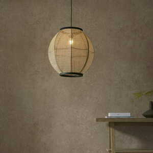 Pendellampa Endon Zaire svart beige E27 47 cm small 3