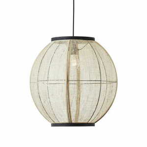 Pendellampa Endon Zaire svart beige E27 47 cm small 0