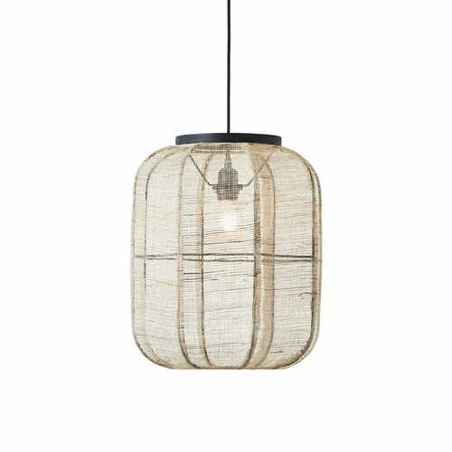 Kontrollera Pendellampa Endon Zaire svart beige E27 37,5 cm 101689