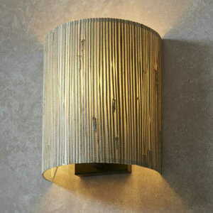 Vägglampa Endon Longshore svart stål naturfiber E27 101690 small 5