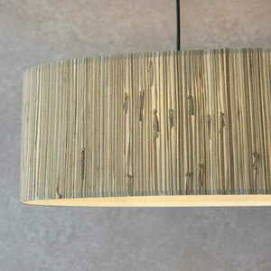 Pendellampa Endon Longshore svart stål naturfiber E27 2-ljus 101692 small 6
