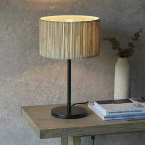 Bordslampa Endon Longshore svart metall naturfiber 41 cm 101693 small 3