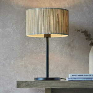 Bordslampa Endon Longshore svart metall naturfiber 41 cm 101693 small 4