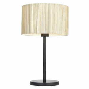 Bordslampa Endon Longshore svart metall naturfiber 41 cm 101693 small 0