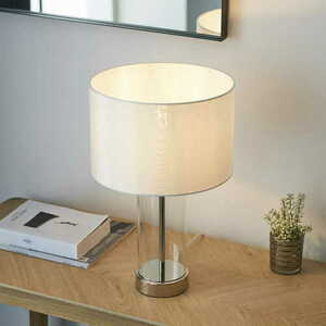 Bordslampa Endon Lessina nickel vintage vit E27 44 cm 102674 small 4