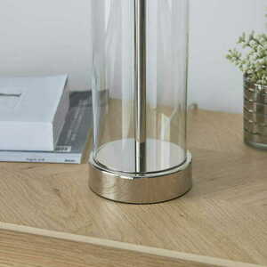 Bordslampa Endon Lessina nickel vintage vit E27 44 cm 102674 small 6