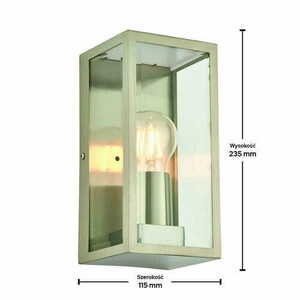Vägglampa utomhus Endon Oxford 53803 silver IP44 E27 rostfritt stål small 1