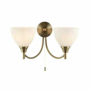 Vägglampa Endon Alton mässing/ecru 2-ljus E14 dimbar small 0