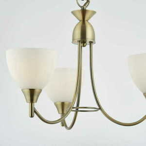 Pendellampa Endon Alton 3-ljus Mässing/Vit E14 46 cm small 1