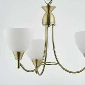 Pendellampa Endon Alton 3-ljus Mässing/Vit E14 46 cm small 2