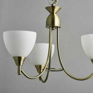 Pendellampa Endon Alton 3-ljus Mässing/Vit E14 46 cm small 3
