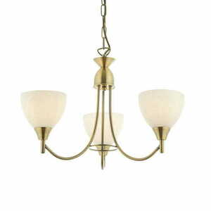 Pendellampa Endon Alton 3-ljus Mässing/Vit E14 46 cm small 0