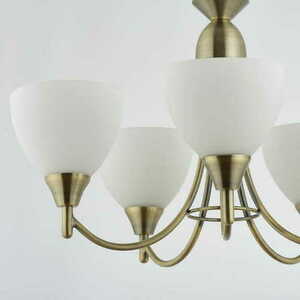 Pendellampa Endon Alton 5-ljus mässing/vit E14 klassisk 46 cm small 1