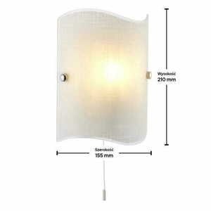 Vägglampa Endon Wave vit glas metall E14 2017-WB small 2