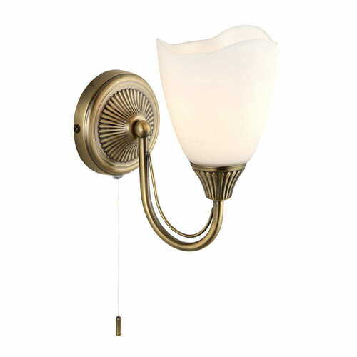 Kontrollera Vägglampa Endon Haughton 601-1AN mässing/vit klassisk E14 dimbar