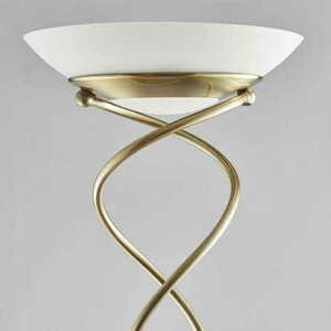 Golvlampa Endon Monaco mässing/vit LED R7s 182 cm small 2
