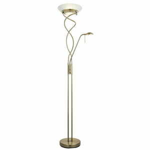 Golvlampa Endon Monaco mässing/vit LED R7s 182 cm small 0