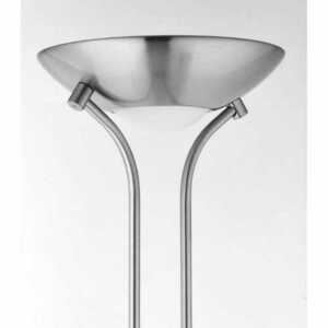 Golvlampa Endon Rome silver vit stål glas small 3