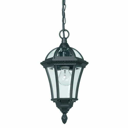 Kontrollera Utomhushängande lampa Endon Drayton svart glas E27 IP44