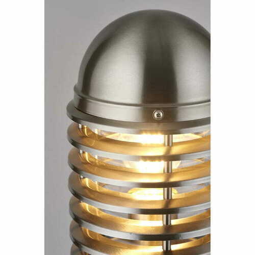 Kontrollera Stående utomhuslampa Endon Louvre nickel IP44 E27 65 cm YG-6002-SS