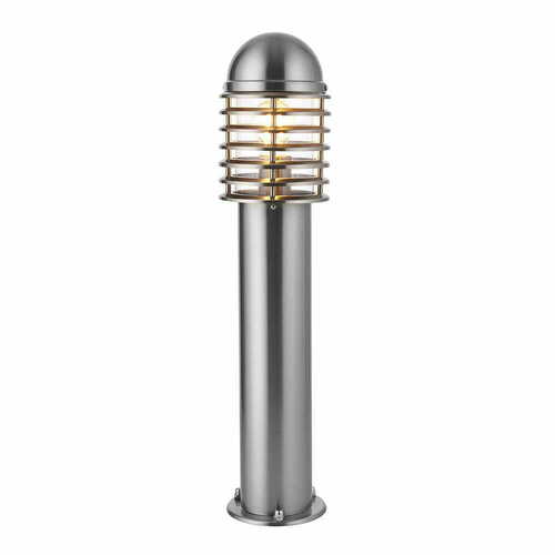 Kontrollera Stående utomhuslampa Endon Louvre nickel IP44 E27 65 cm YG-6002-SS