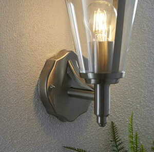 Vägglampa utomhus Endon Klien IP44 nickel transparent E27 60W YG-862-SS small 2