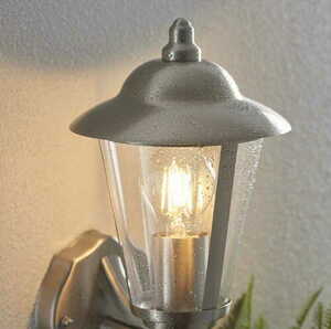 Vägglampa utomhus Endon Klien IP44 nickel transparent E27 60W YG-862-SS small 3