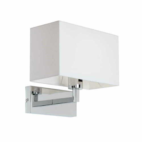 Kontrollera Vägglampa Endon Piccolo 96751-CH Vit/Krom E27 LED Dimbar