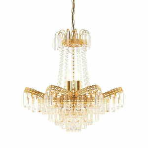 Endon Adagio pendellampa glas guld 9 ljus E14 55 cm 96819-GO small 0