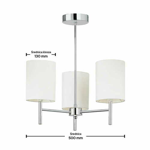 Kontrollera Taklampa Endon Brio 3-ljus vit krom E14 plafond