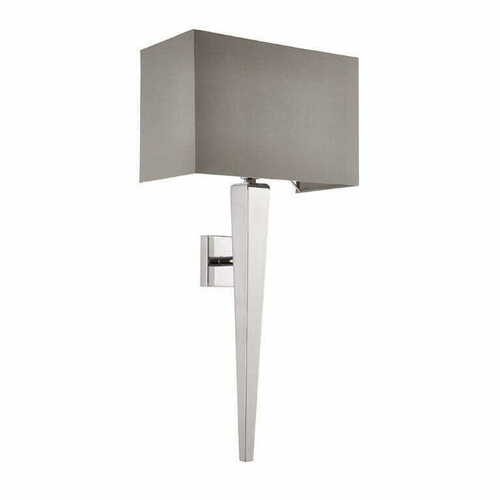 Kontrollera Vägglampa Endon Moreto grå silver tyg E14 dimbar 61 cm