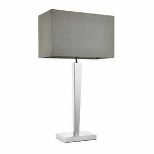 Stående lampa Endon Moreto grå metall tyg E27 66 cm small 3