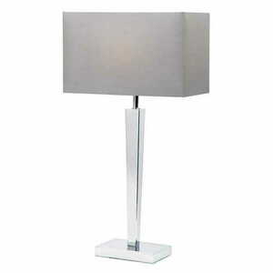 Stående lampa Endon Moreto grå metall tyg E27 66 cm small 0
