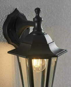 Utomhus vägglampa Endon Bayswater svart IP44 E27 EL-40045 small 3