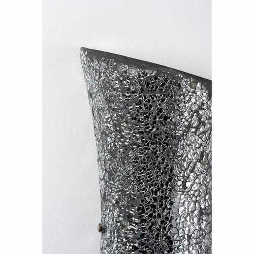 Kontrollera Vägglampa Endon Marconi 2-ljus silver/svart glas metall E14 dimbar